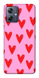 Чохол на Motorola Moto G54 Red hearts 2 фото 1 Чохол на Motorola Moto G54 Red hearts 2 фото 1 з 1