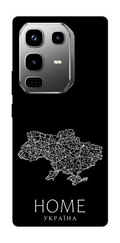 Чохол на Infinix Note 50 Pro Ukraine black map фото 1 з 1