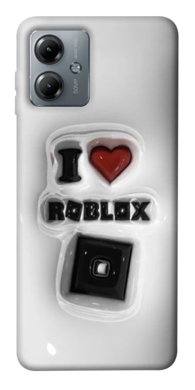 Чехол на Motorola Moto G14 I love Roblox фото 1 из 1