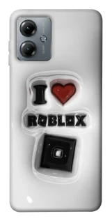 Чехол на Motorola Moto G14 I love Roblox фото 1 из 1