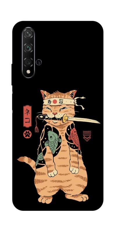 Чохол на Huawei Honor 20 / Nova 5T Кіт-самурай фото 1 з 1