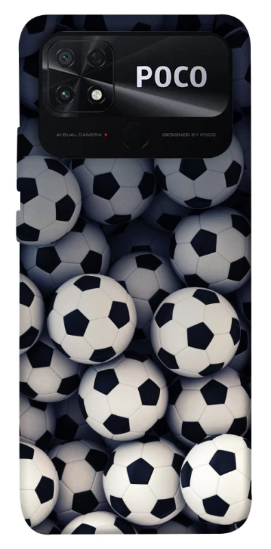 Чохол на Xiaomi Poco C40 Футбольні м'ячи фото 1 з 1