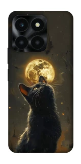 Чохол на Huawei Honor X6a Кіт під місяцем v2 фото 1 з 1