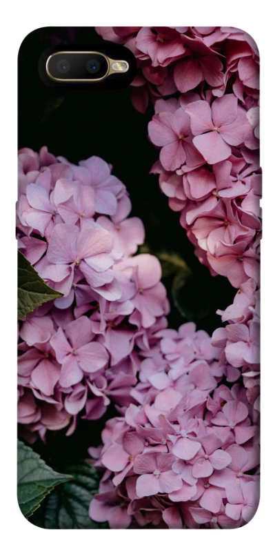 Чохол на OPPO A5 / A3S / AX5 / R15-NEO Рожеві гартензії фото 1 з 1