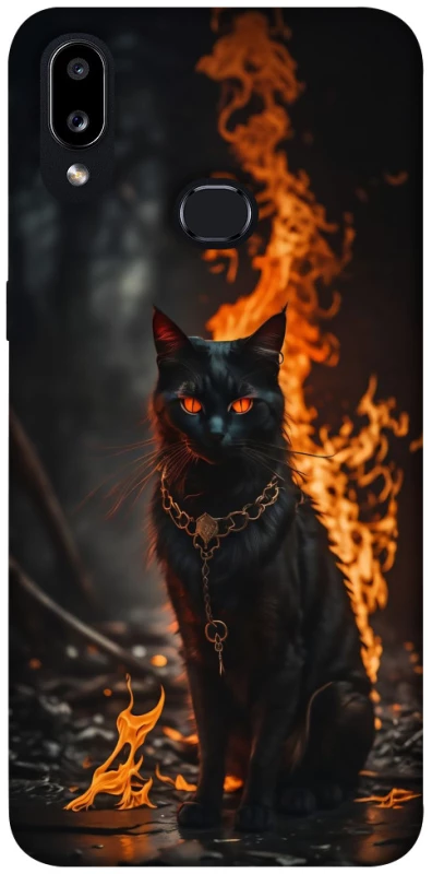 Чохол на Samsung Galaxy A10s Вогняний кіт фото 1 з 1