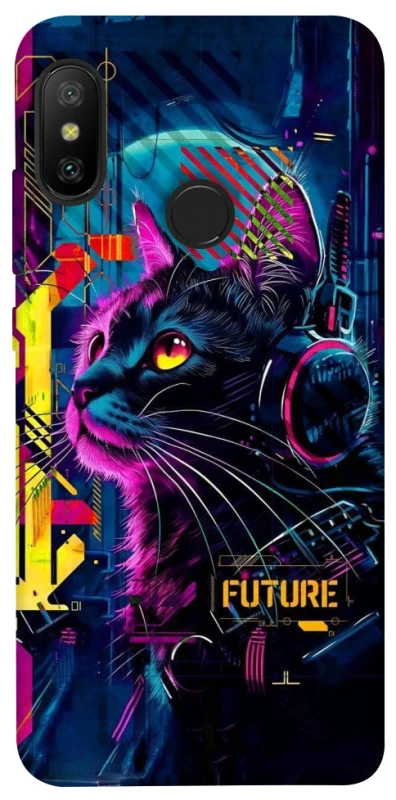 Чехол на Xiaomi Mi A2 Lite / Xiaomi Redmi 6 Pro Cyber Cat v2 фото 1 из 1