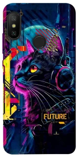 Чехол на Xiaomi Mi A2 Lite / Xiaomi Redmi 6 Pro Cyber Cat v2 фото 1 из 1