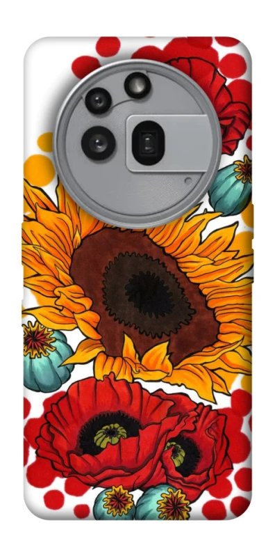 Чохол на Nothing Phone (3a) Pro Соняшники та маки фото 1 з 1