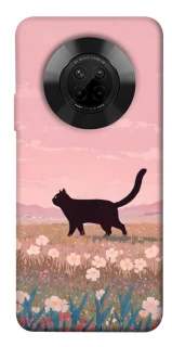 Чехол на Huawei Y9a cat on a field фото 1 из 1