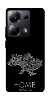 Чохол на Xiaomi Poco M6 Pro 4G Ukraine black map фото 1 з 1