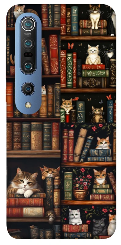 Чохол на Xiaomi Mi 10 / Mi 10 Pro Cats & Books фото 1 з 1