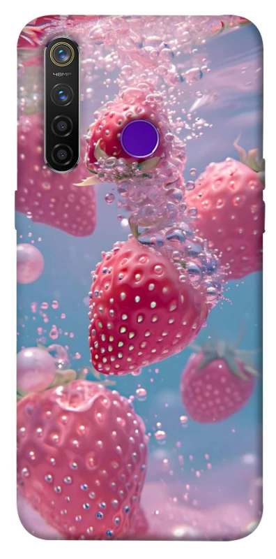 Чохол на Realme 5 Pro Полуниця в воді фото 1 з 1