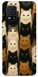 Чохол на Xiaomi Mi 10 Lite Colorful Cat Collage фото 1 з 1