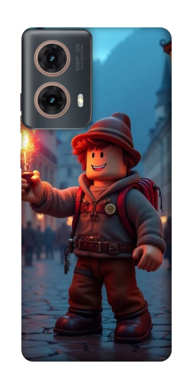 Чохол на Motorola Moto G85 Roblox Fire Logo Blue Flames фото 1 з 1