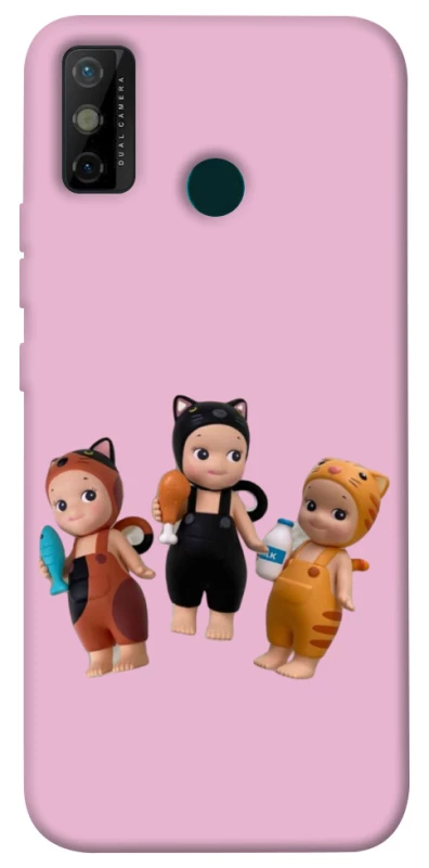 Чохол на TECNO Spark 6 Go Cat Cafe Trio фото 1 з 1