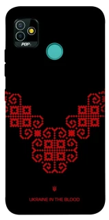Чохол на TECNO POP 5 Чорно-червона вишиванка фото 1 з 1