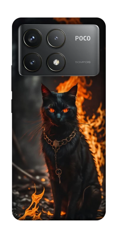 Чохол на Xiaomi Poco F6 Pro Вогняний кіт фото 1 з 1