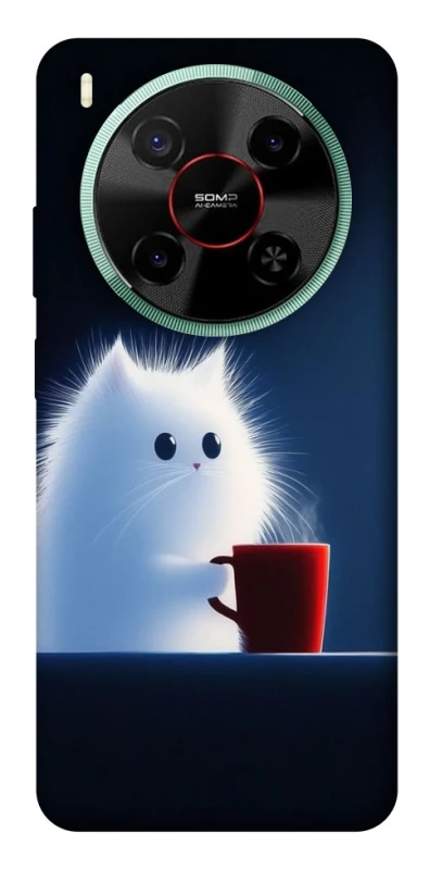 Чохол на ZTE Nubia V70 Max Чохол кіт з кавою фото 1 з 1