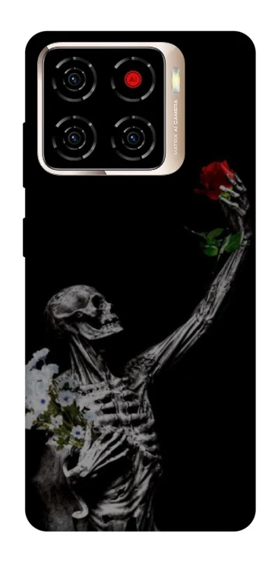 Чехол на ZTE Blade A56 Skeleton vs Rose фото 1 из 1