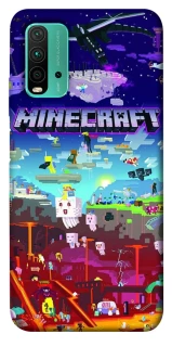 Чехол на Xiaomi Redmi Note 9 4G / Redmi 9 Power Minecraft world фото 1 из 1