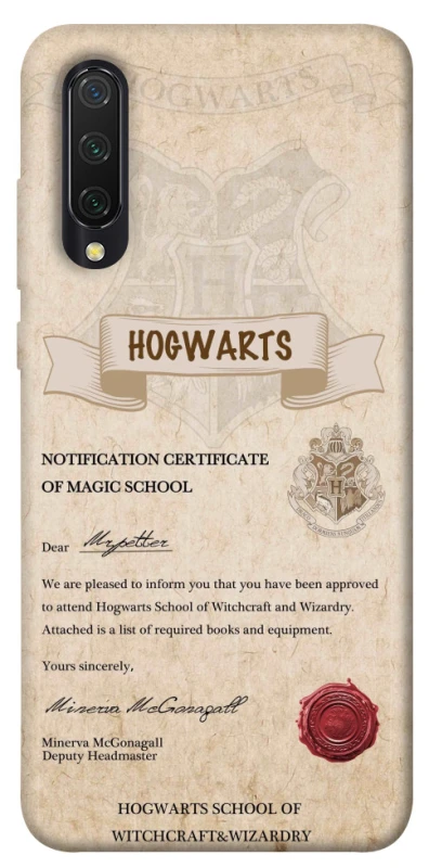 Чехол на Xiaomi Mi CC9 / Mi 9 Lite The Hogwarts acceptance letter фото 1 из 1