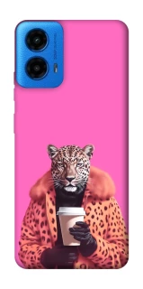 Чохол на Motorola Moto G45 Леопард з кавою фото 1 з 1