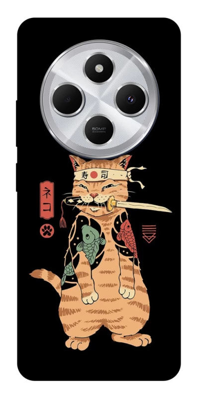 Чехол на Xiaomi Redmi 14C / Poco C75 Кот-самурай фото 1 из 1
