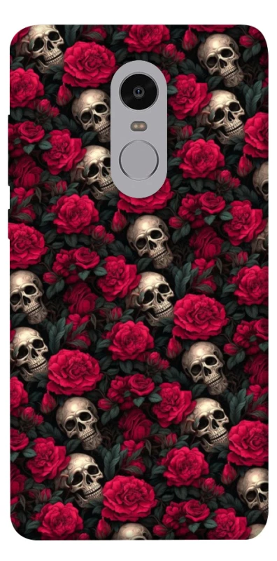 Чехол на Xiaomi Redmi Note 4X / Note 4 (Snapdragon) Черепа и розы фото 1 из 1