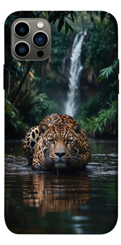 Чехол на Apple iPhone 12 Pro (6.1") Leopard in water фото 1 из 1