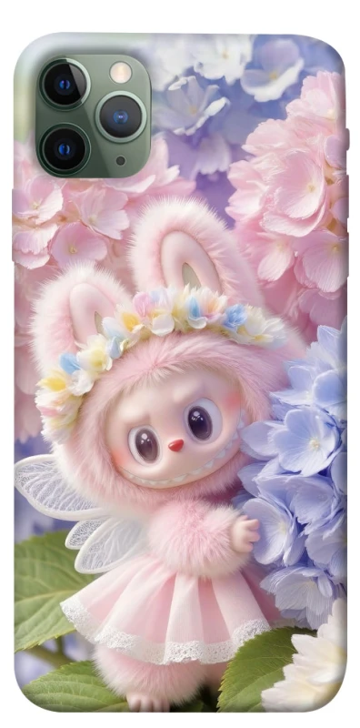 Чохол на Apple iPhone 11 Pro Max (6.5") Labubu & Flowers ver.1 фото 1 з 1