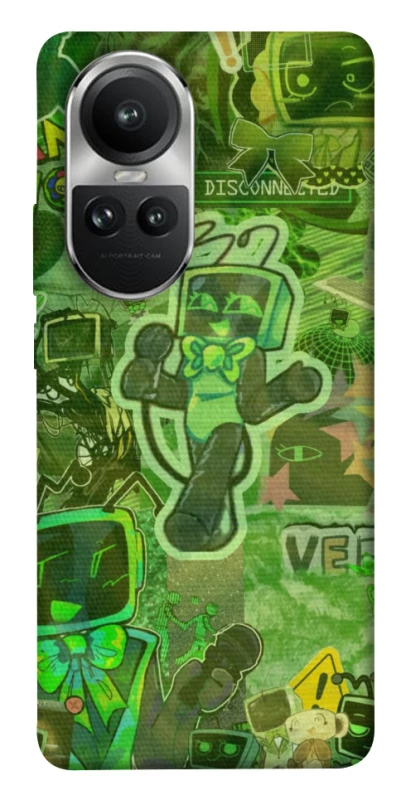 Чехол на Oppo Reno 10 Dandysworld tv green theme фото 1 из 1