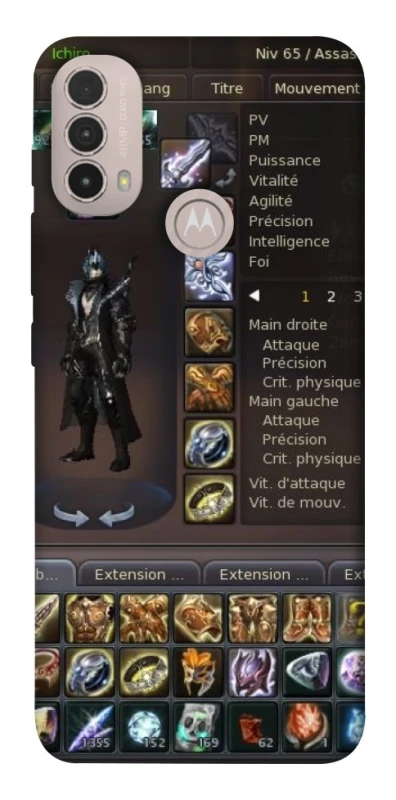 Чохол на Motorola Moto E40 Character Menu ver.1 фото 1 з 1
