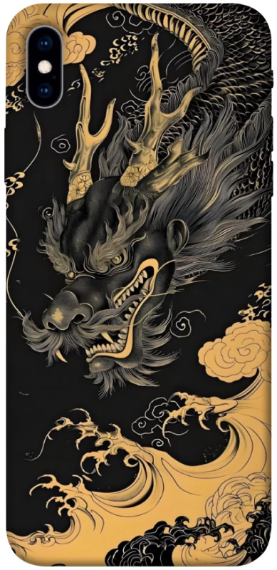 Чохол на Apple iPhone XS Max (6.5") gold dragon фото 1 з 1