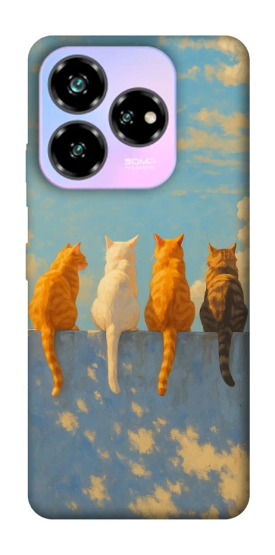 Чохол на ZTE Nubia V60 cats on wall фото 1 з 1