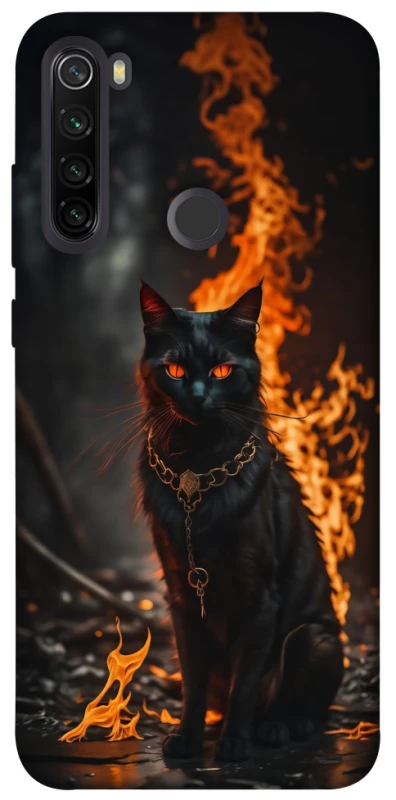 Чехол на Xiaomi Redmi Note 8T Огненный кот фото 1 из 1