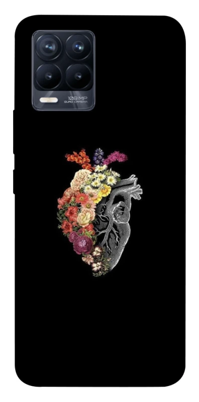 Чехол на Realme 8 Heart with flowers фото 1 из 1