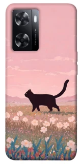 Чехол на Oppo A57s cat on a field фото 1 из 1