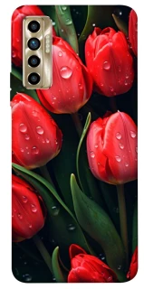 Чохол на TECNO Camon 17P Червоні тюльпани фото 1 Чохол на TECNO Camon 17P Червоні тюльпани фото 1 з 1