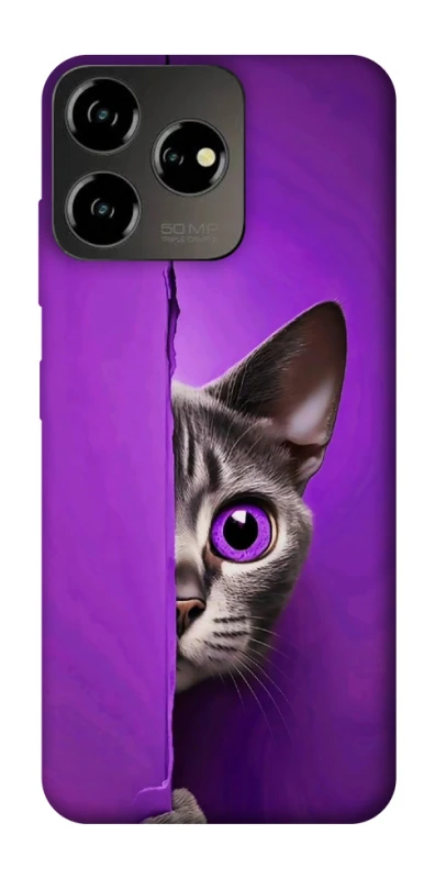 Чехол на ZTE Blade V50 Design 4G Кот-подглядыватель фото 1 из 1