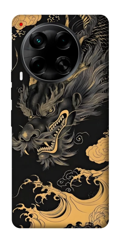 Чехол на TECNO Camon 30 (CL6) gold dragon фото 1 из 1