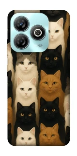 Чохол на ZTE Blade A75 4G Colorful Cat Collage фото 1 з 1