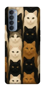 Чехол на Oppo Reno 4 Pro Colorful Cat Collage фото 1 Чехол на Oppo Reno 4 Pro Colorful Cat Collage фото 1 из 1