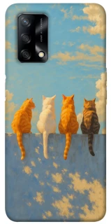 Чехол на Oppo A74 4G cats on wall фото 1 из 1
