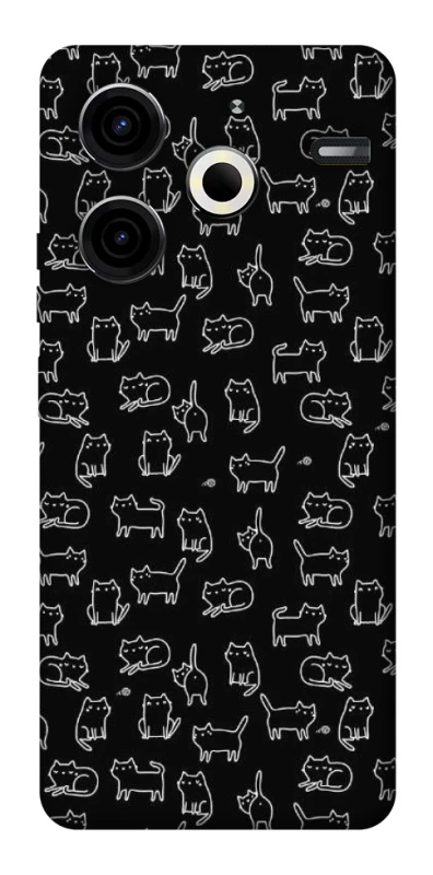 Чохол на TECNO Pova 6 Neo (LI6) Black Cats фото 1 з 1