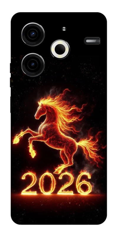 Чохол на TECNO Pova 6 Neo (LI6) Red Fire Horse ver.1 фото 1 з 1