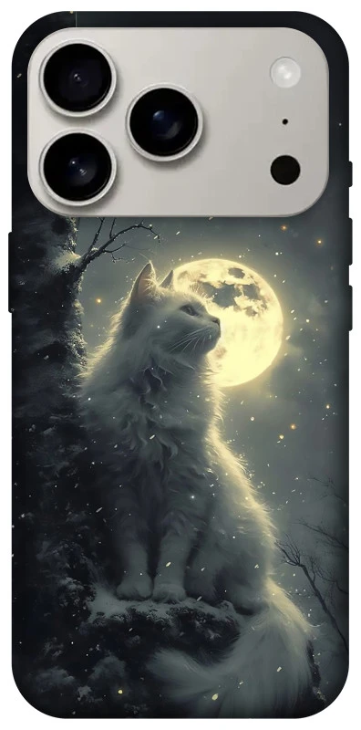Чехол на Apple iPhone 17 Pro (6.3") Кот под луной фото 1 из 1
