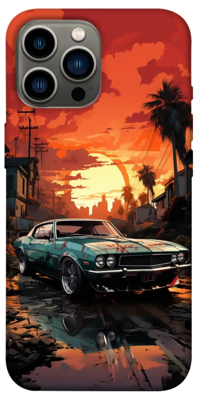 Чехол на Apple iPhone 12 Pro Max (6.7") Car at sunset фото 1 из 1