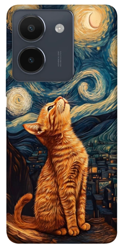 Чохол на Vivo Y36 van gogh cat фото 1 з 1