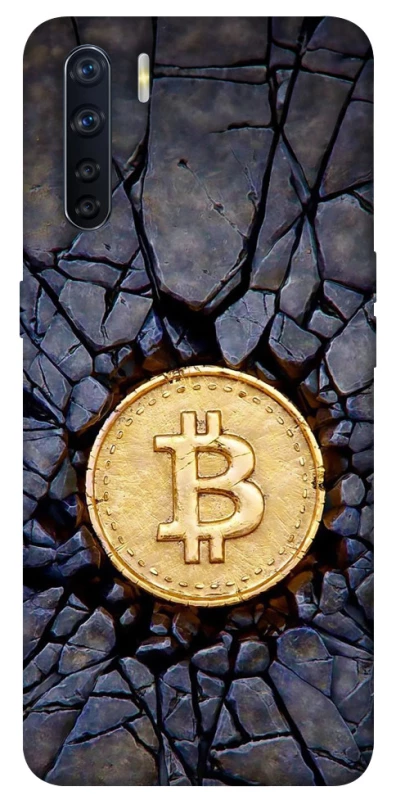 Чохол на Oppo A91 Bitcoin cracks фото 1 з 1