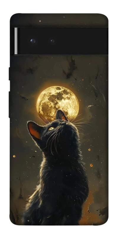 Чохол на Google Pixel 6 Кіт під місяцем v2 фото 1 з 1